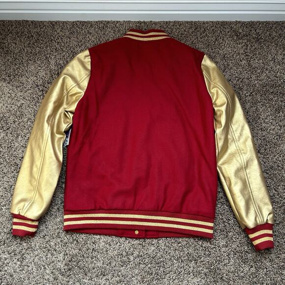 Vintage Sportier Brand Wool Varsity Bomber Jacket Size Medium 1990s - Picture 11 of 14